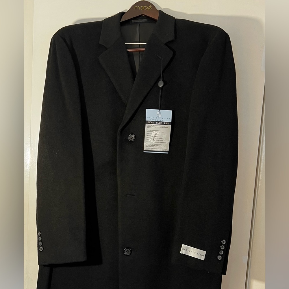 Geoffrey Beene Mens Wool Overcoat BRAND NEW with tags.